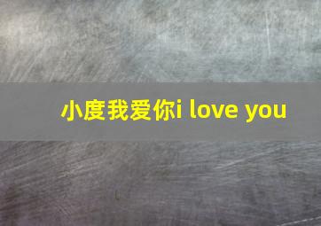 小度我爱你i love you